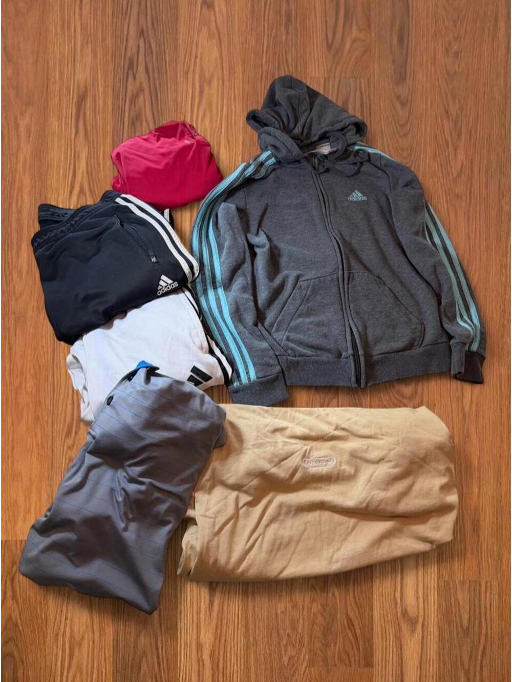 Adidas 6 Piece Lot Bundle Golf Polo Shirts Zip Up Hoodie Sweatpants Men M